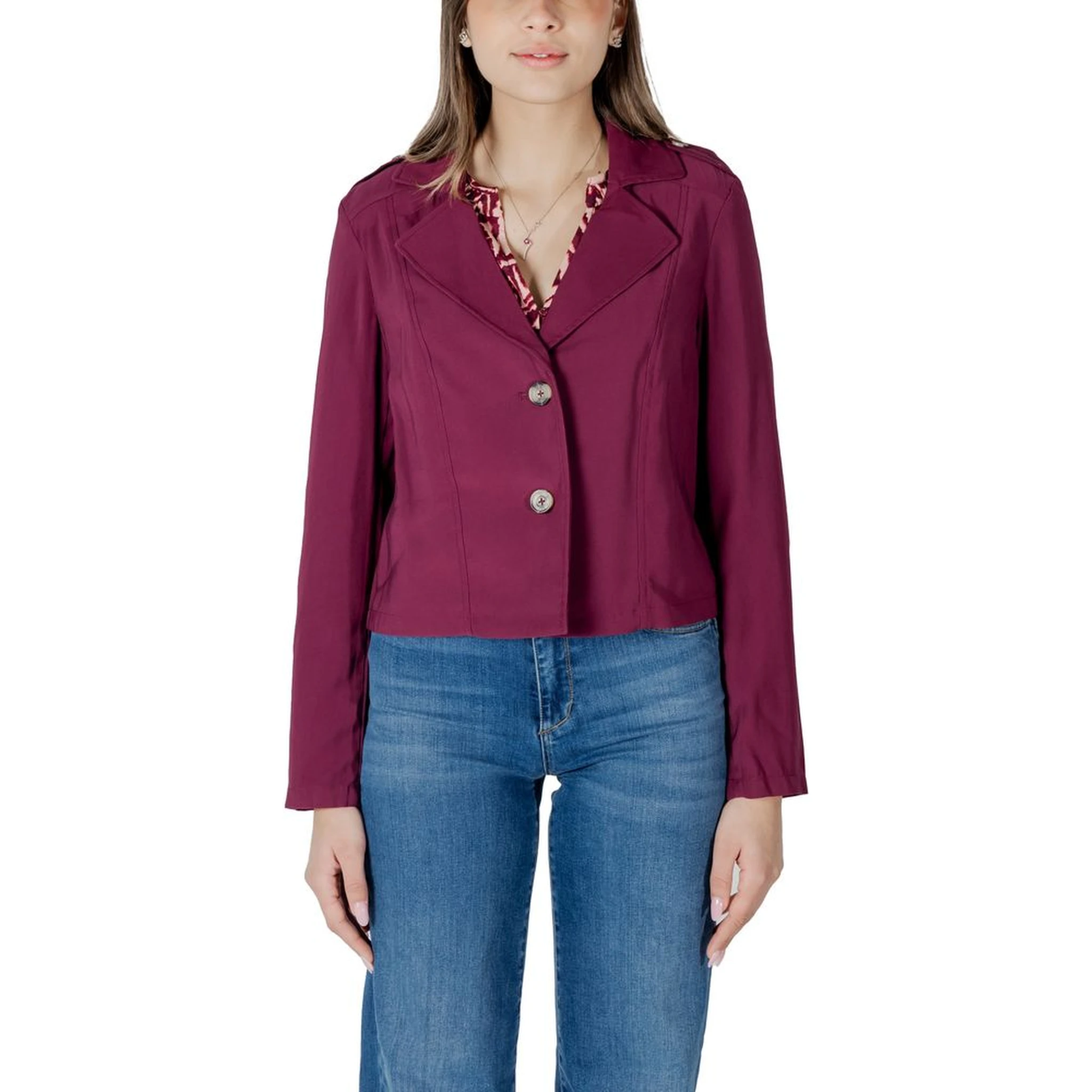 Purple Viscose Parka