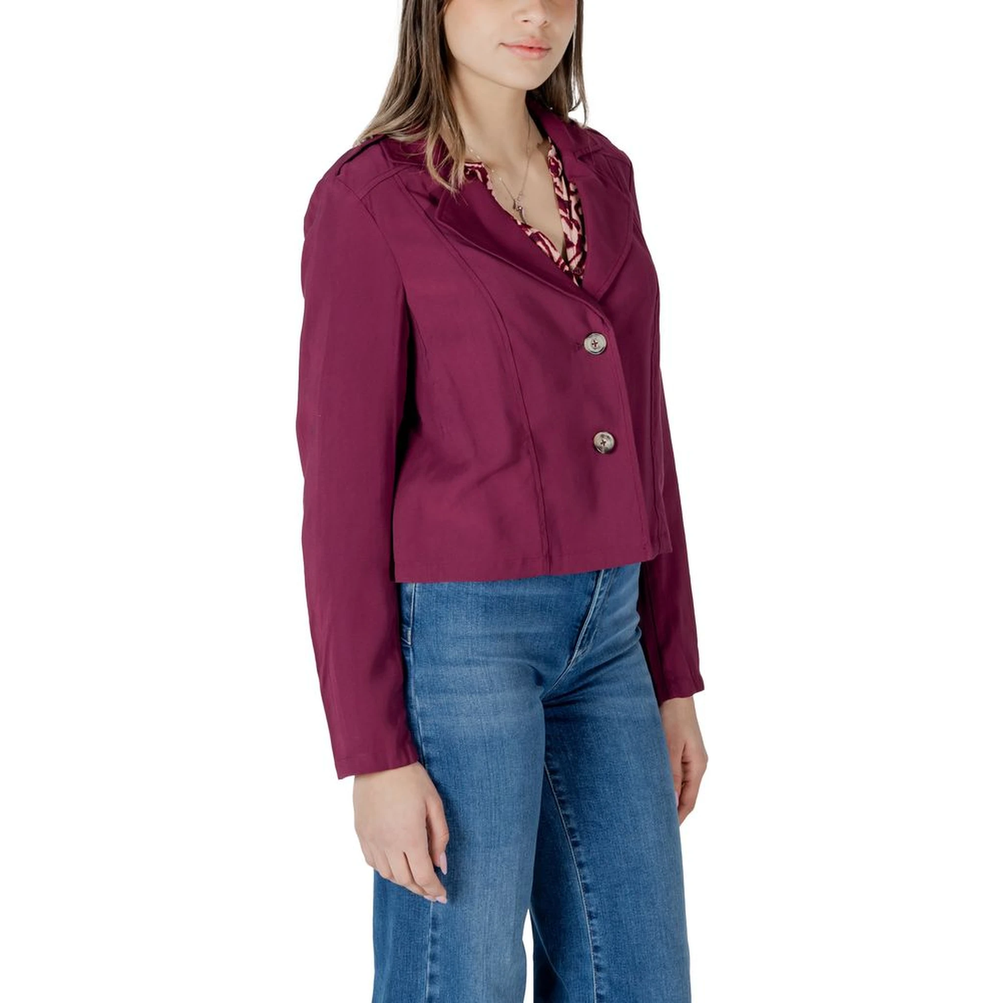 Purple Viscose Parka