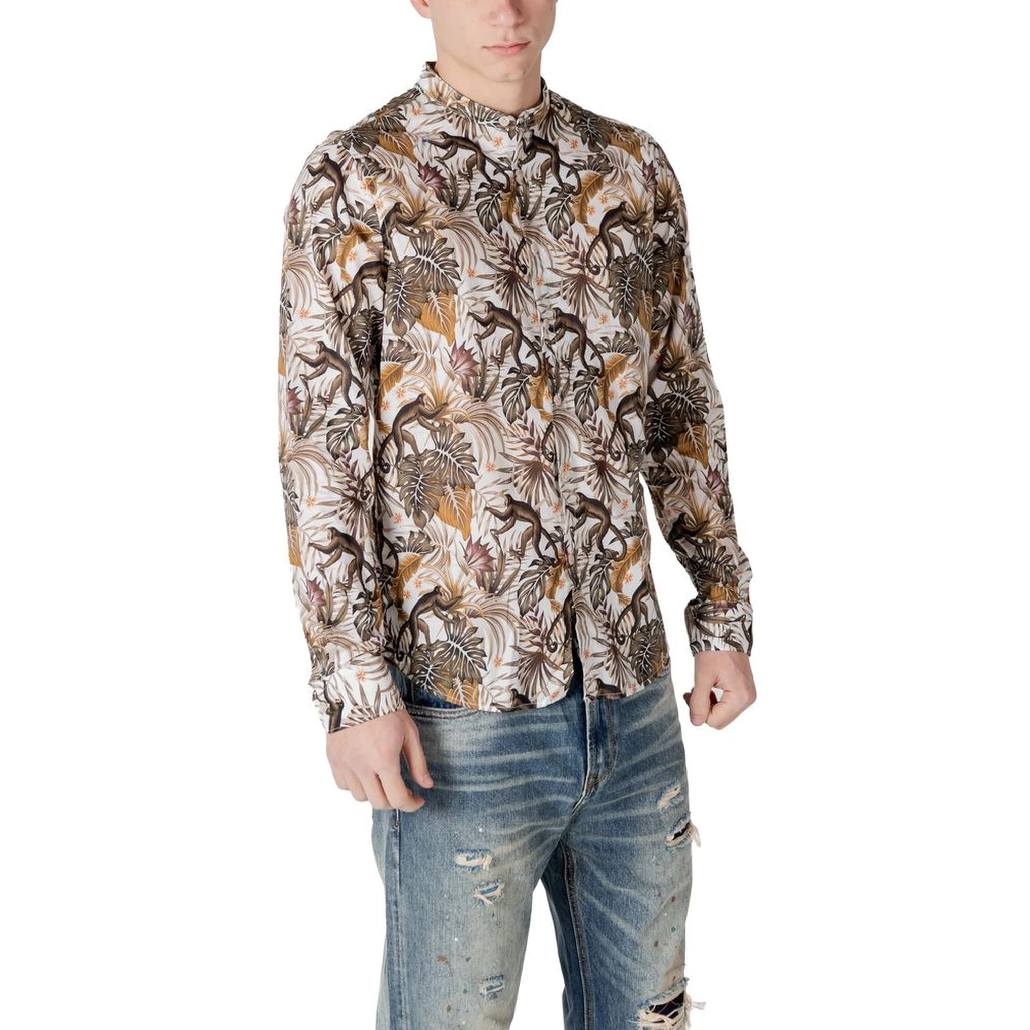 White Cotton Pattern Shirt