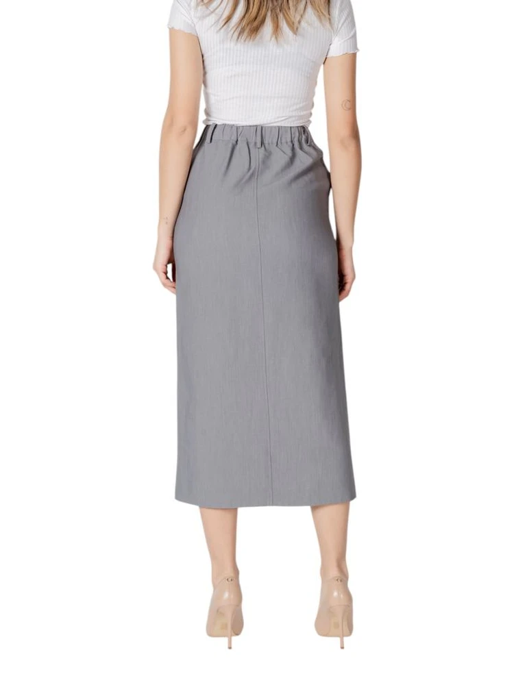 Gray Polyester Long Skirt alternative