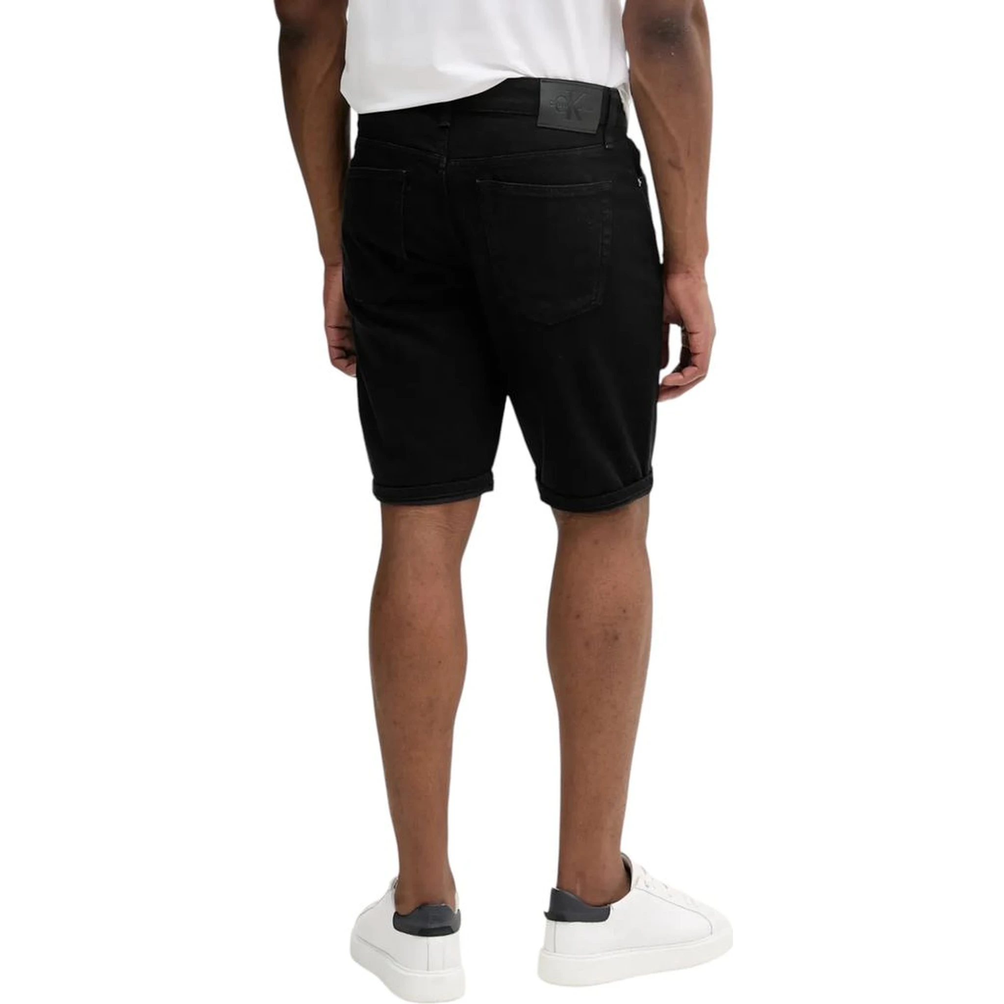 Black Cotton Bermuda Shorts