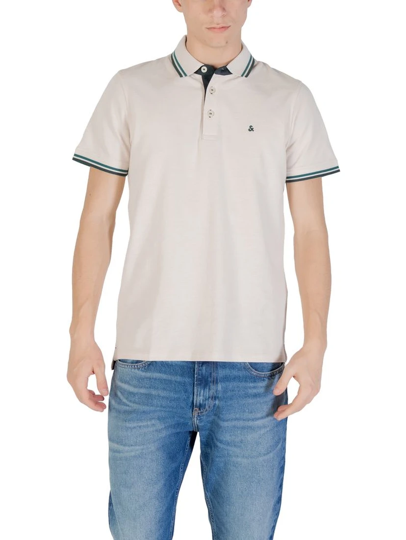 Beige Cotton Polo Shirt