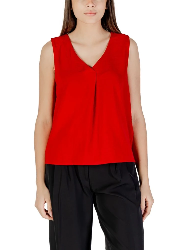 Red Recycled Polyester Tank Top