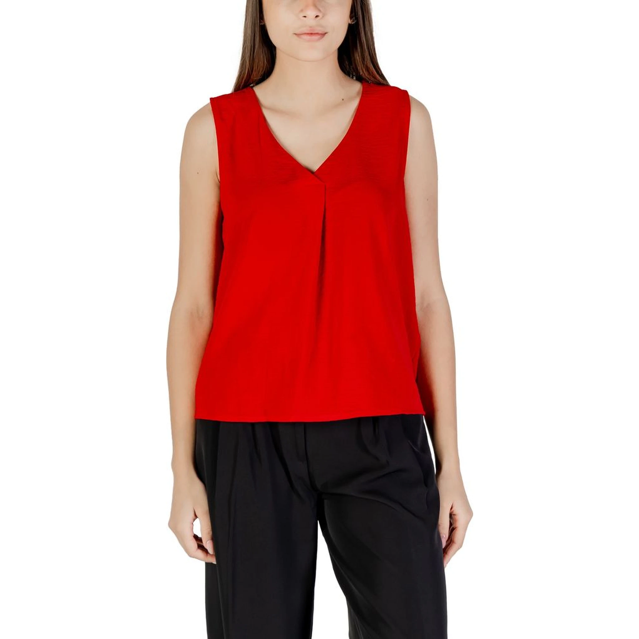 Red Recycled Polyester Tank Top