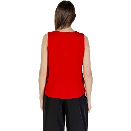 Red Recycled Polyester Tank Top