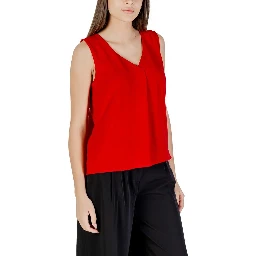 Red Recycled Polyester Tank Top