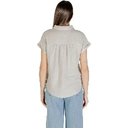 Bicolor Linen Blouse