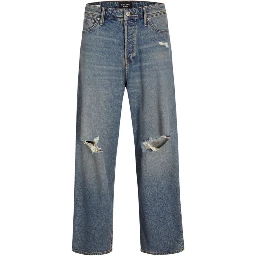 Blue Cotton Relaxed Fit Jeans
