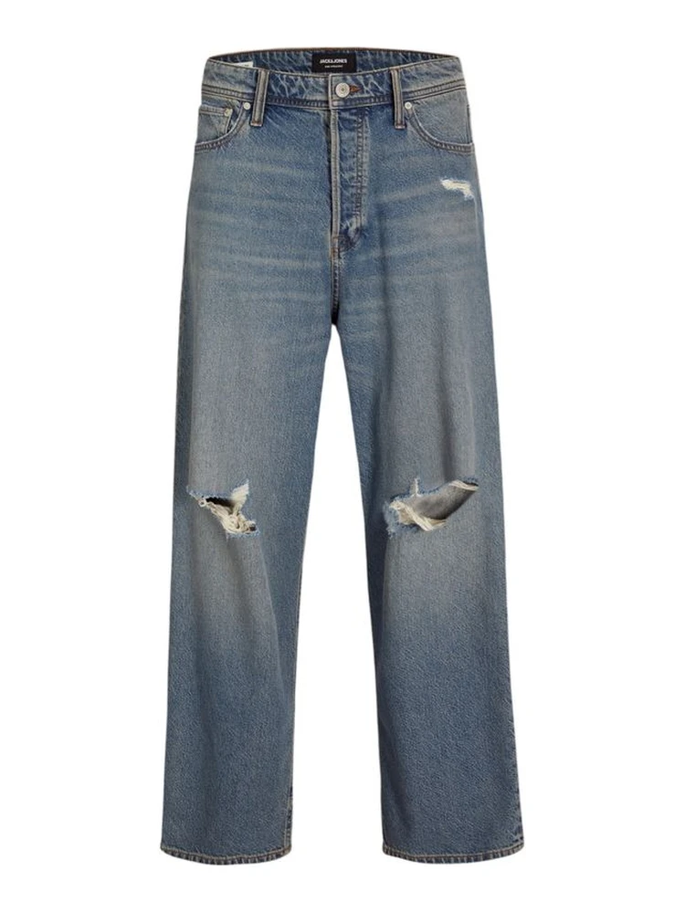 Blue Cotton Relaxed Fit Jeans