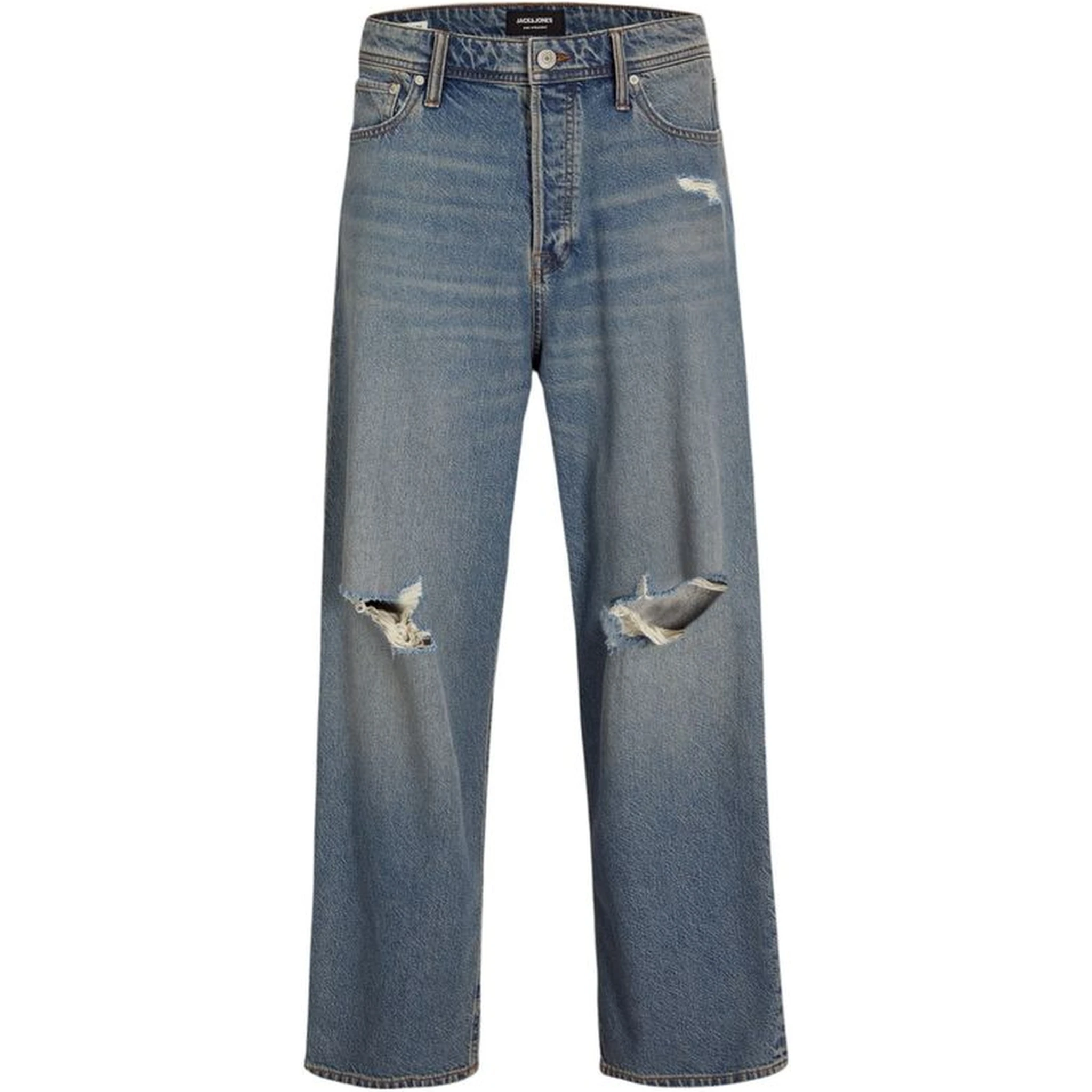 Blue Cotton Relaxed Fit Jeans