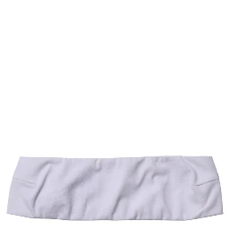 White Nylon Blend Bandeau Strapless Tube Top