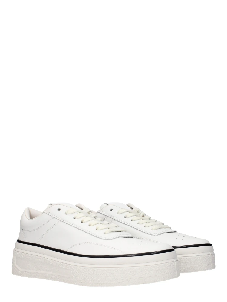 White Leather Platform Sneakers alternative