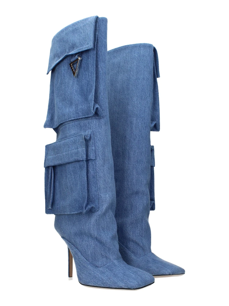 Light Blue Fabric Boots alternative