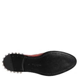 Red Studded Chelsea Short Ankle Boots Shoes
