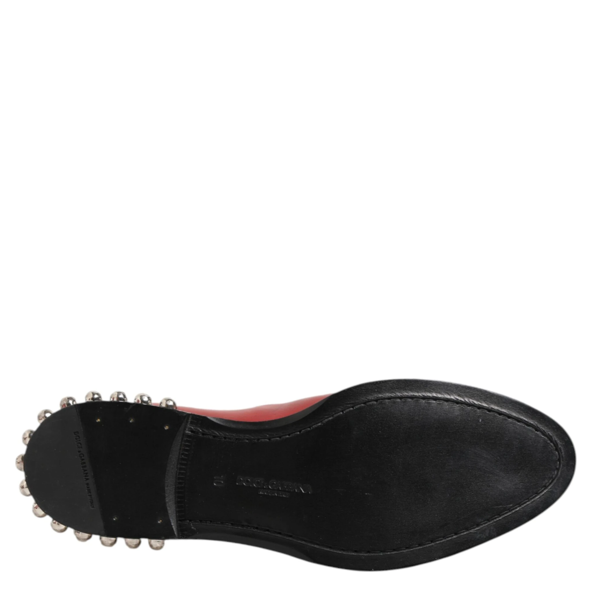 Red Studded Chelsea Short Ankle Boots Shoes