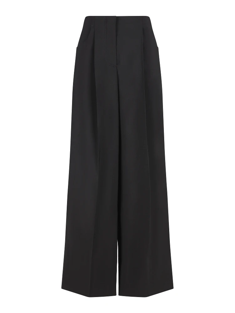 Trousers Wool Black