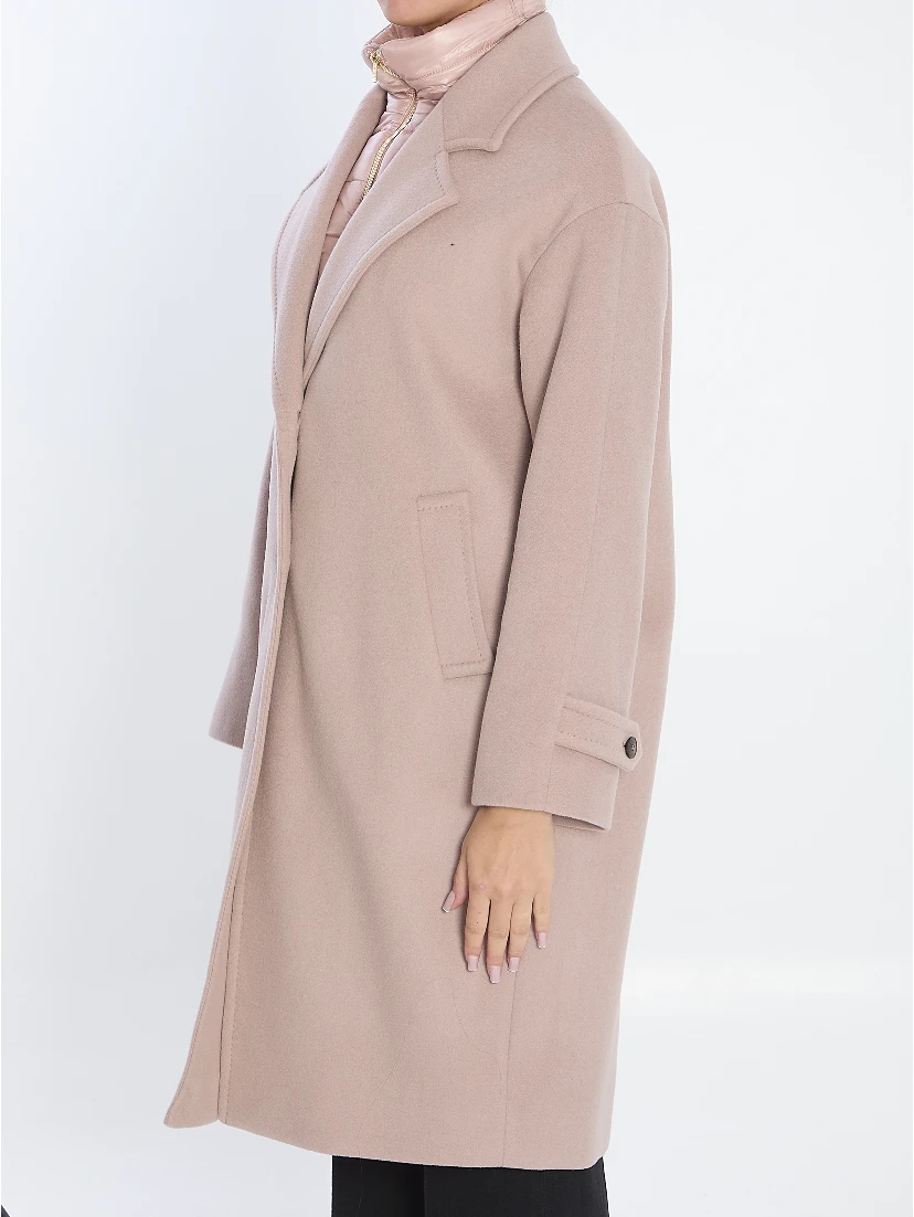 Ultralight wool and nylon coat