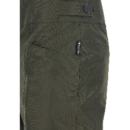 Green Pants with Elastic Drawstring Hem and Logo Patch on the Sleeve in Tech Fabric Woman