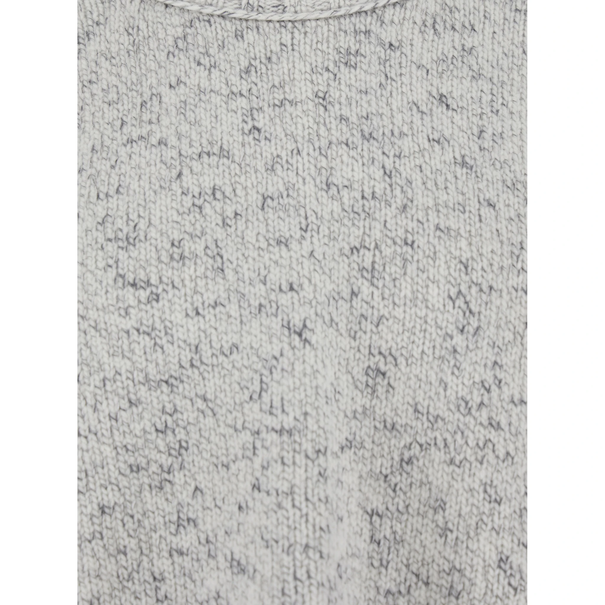 Grey Crewneck Sweater with Dropped Shoulders in Wool Blend Man