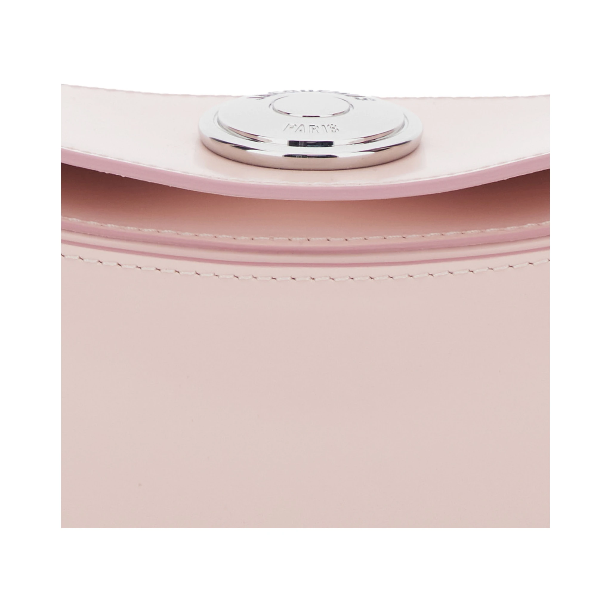 Le Calisso Pink Shoulder Bag with Engraved Snap Button in Leather Woman