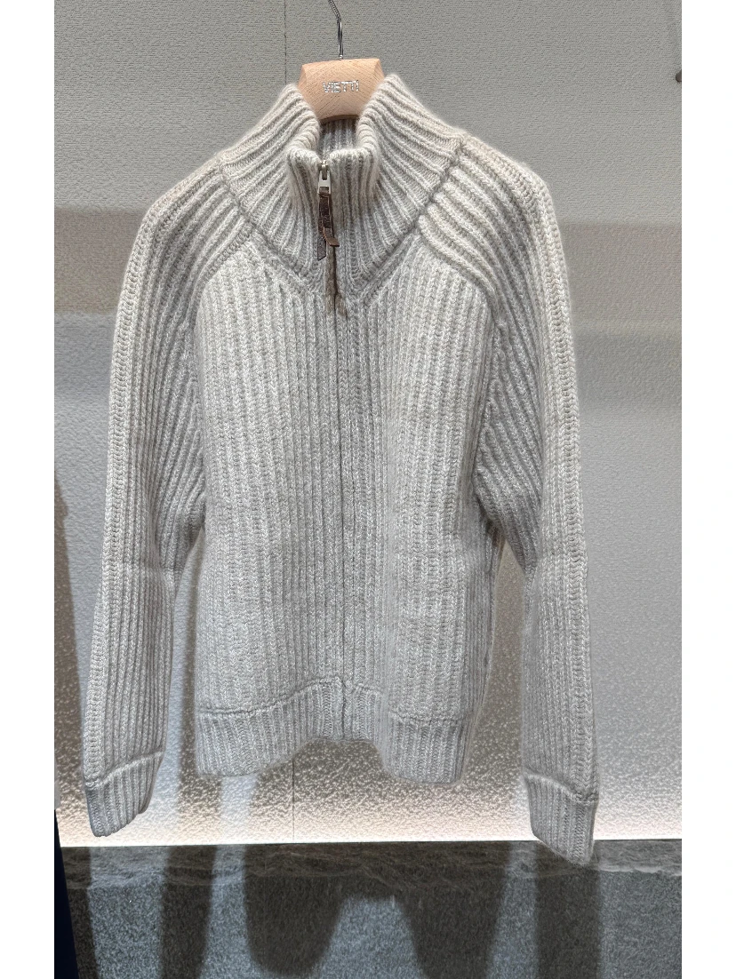 "Sienite Plume" jacket in cashmere and silk