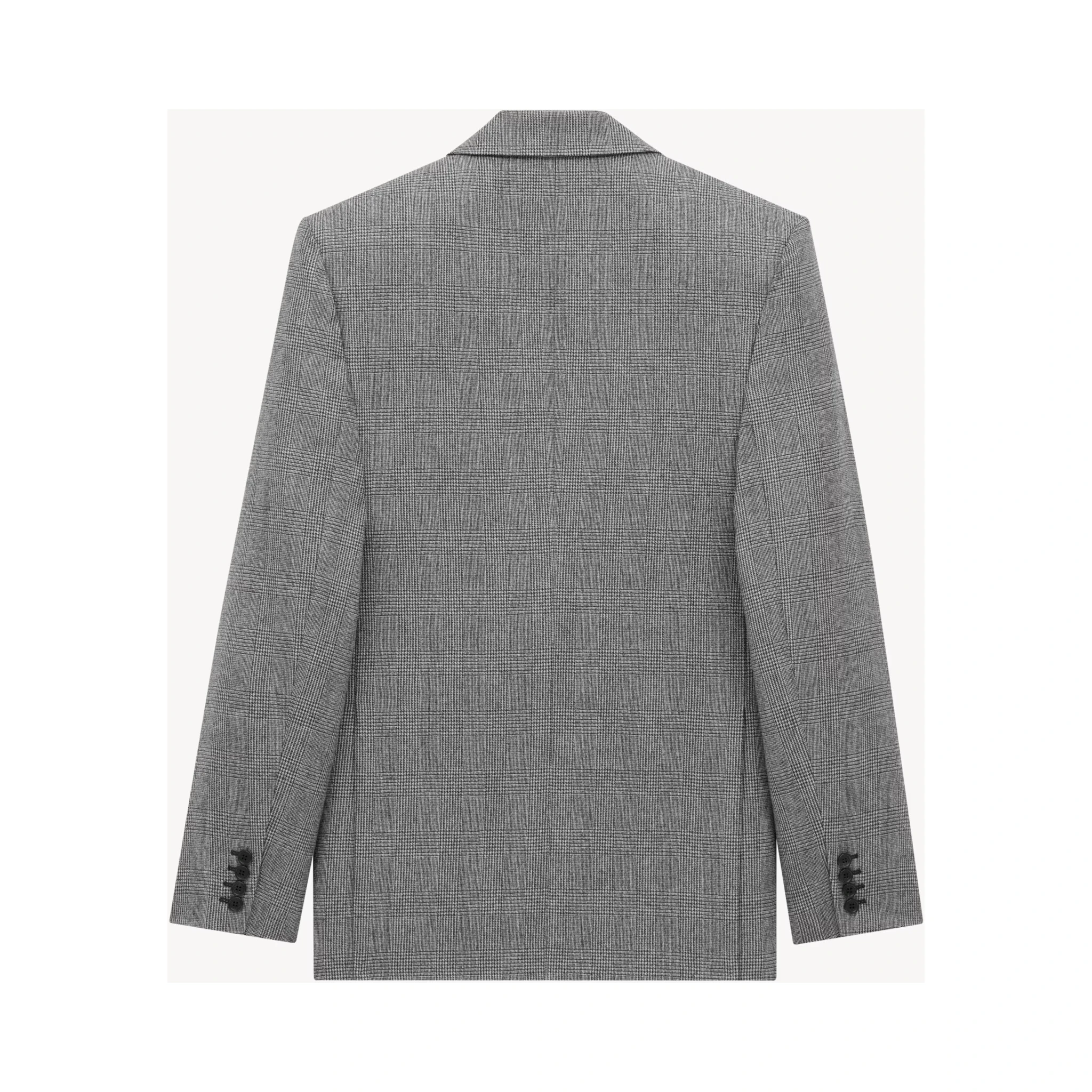 checked single-breasted blazer
