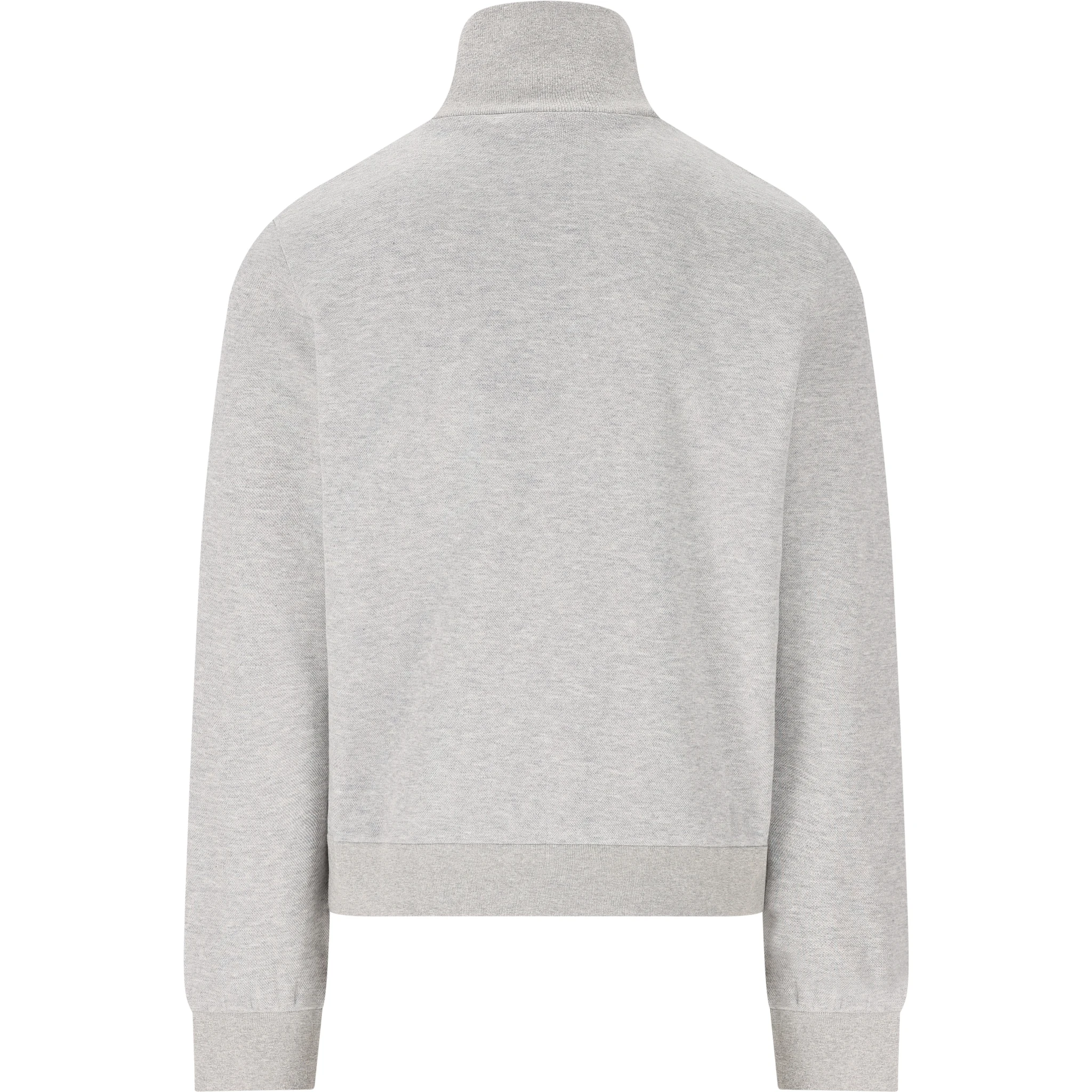 Zip-up funnel-neck t-shirt