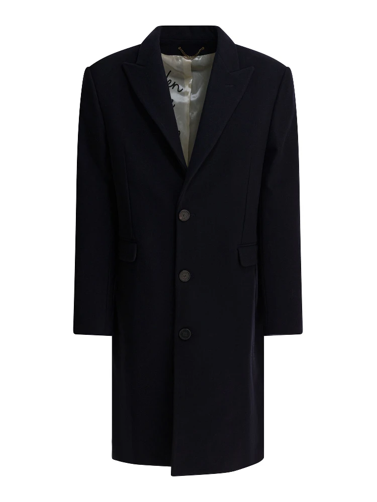 Single-breasted wool coat
