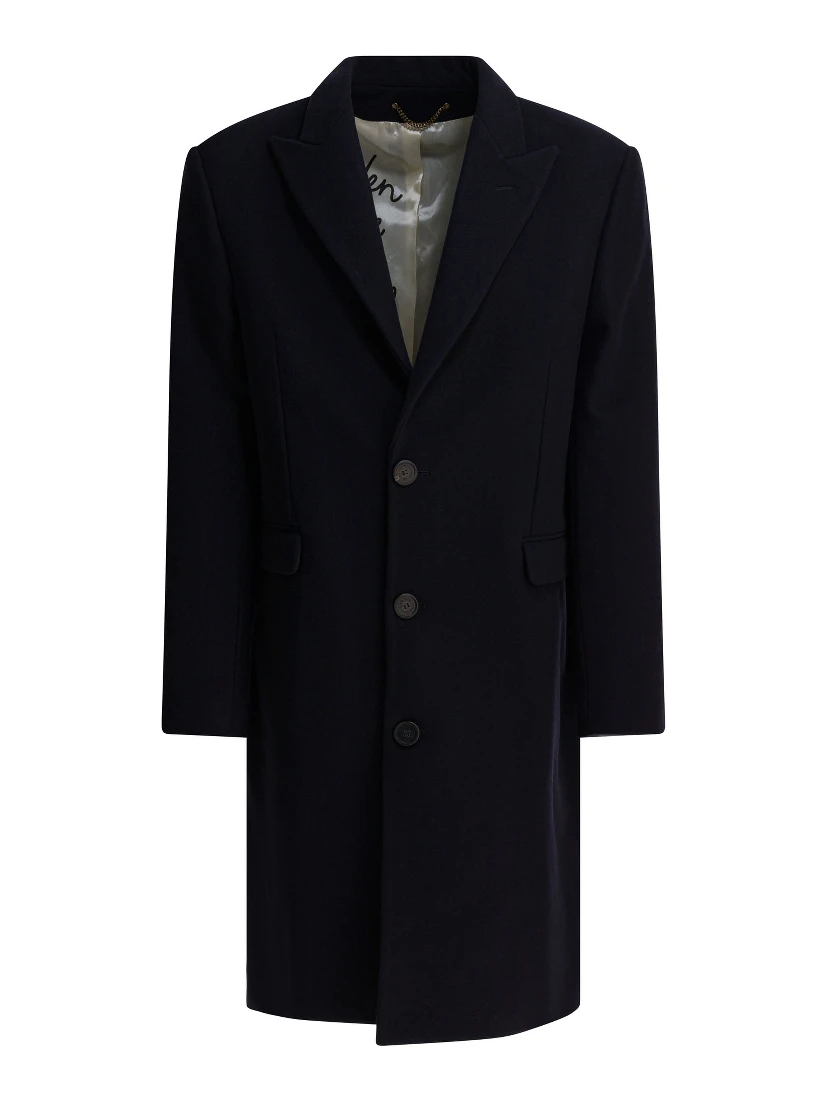 Single-breasted wool coat