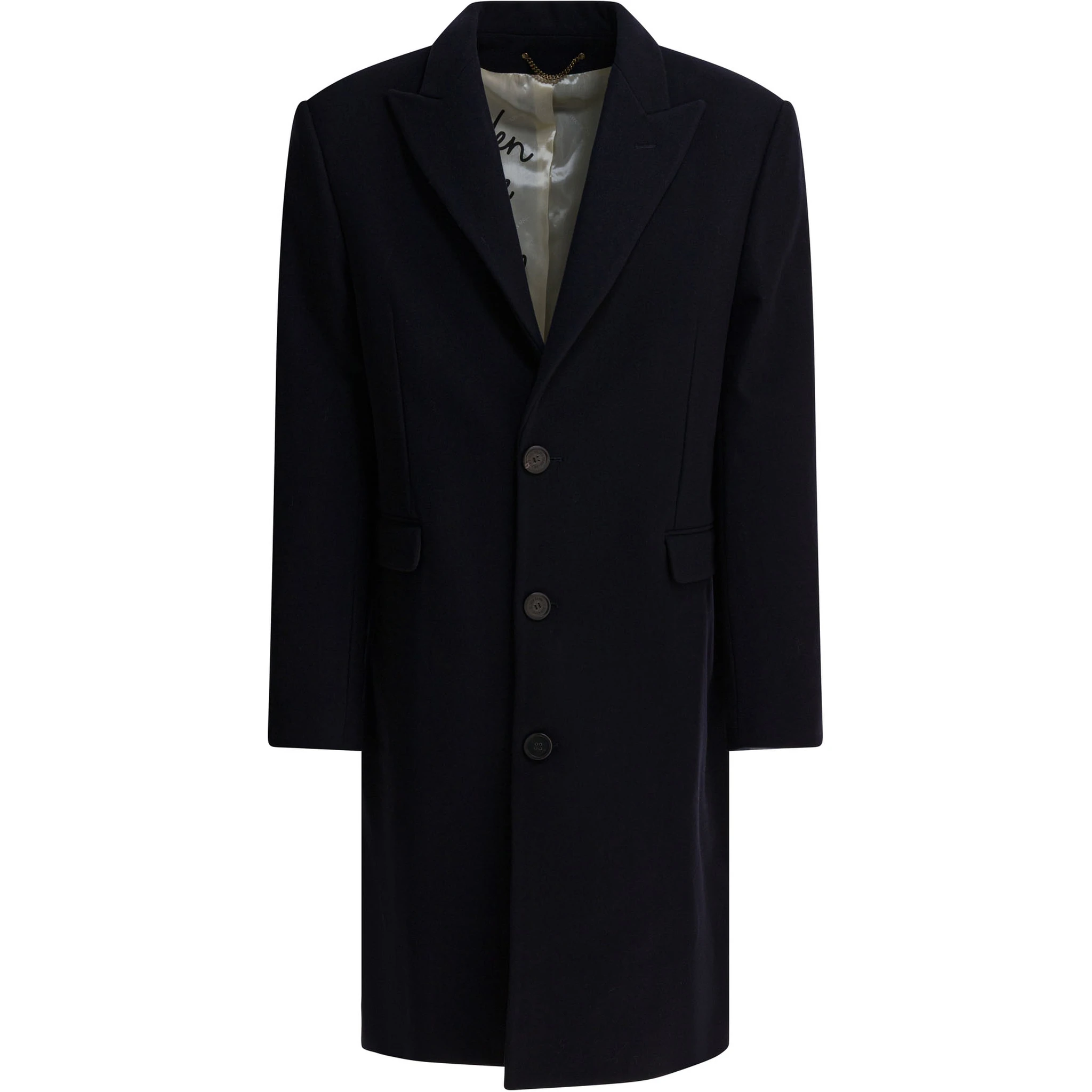 Single-breasted wool coat