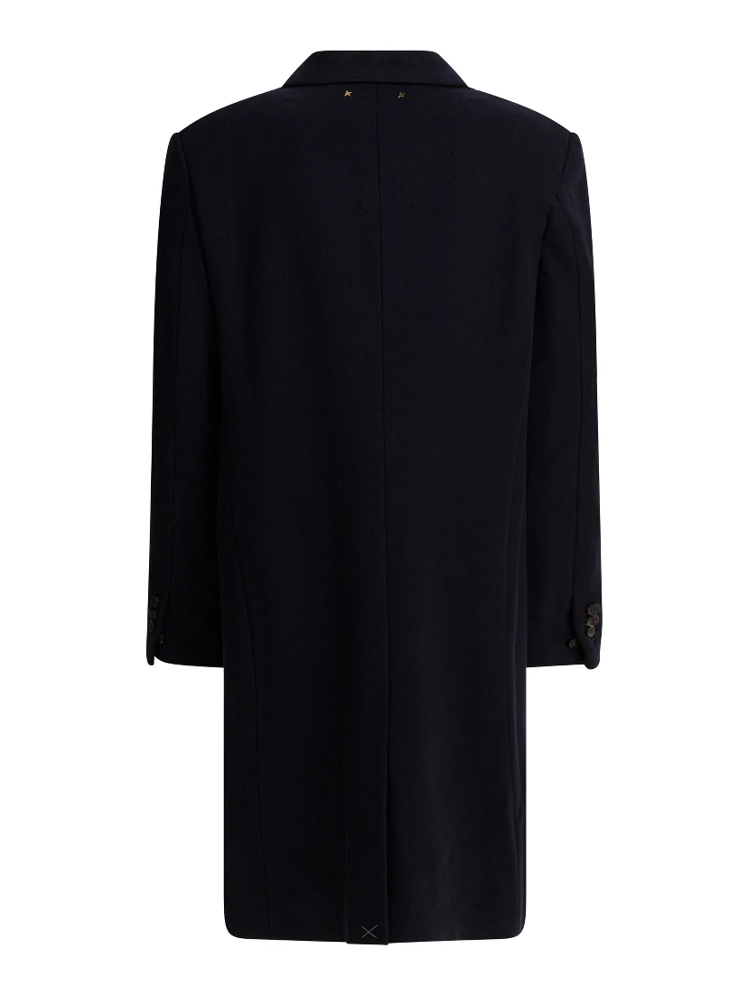 Single-breasted wool coat