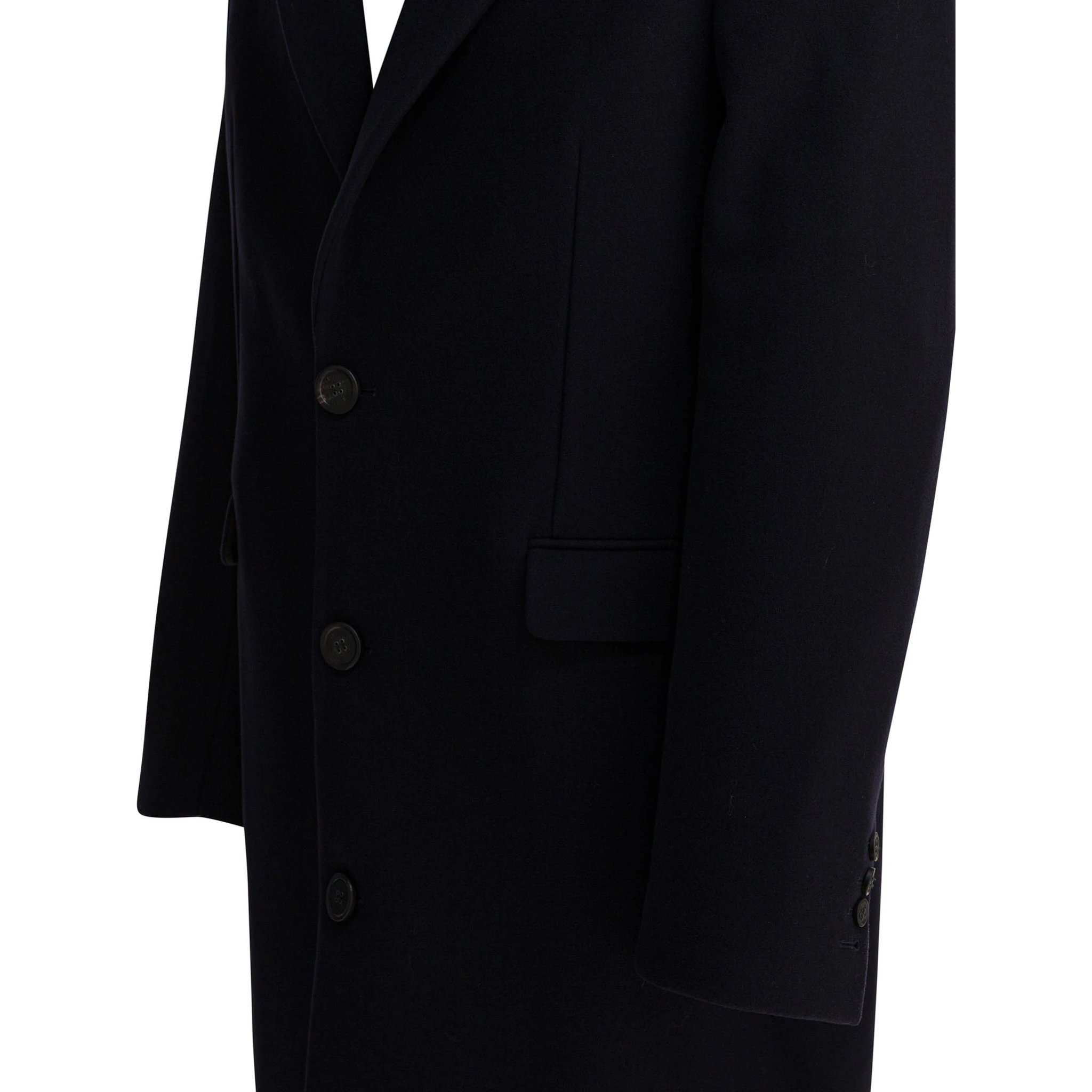 Single-breasted wool coat