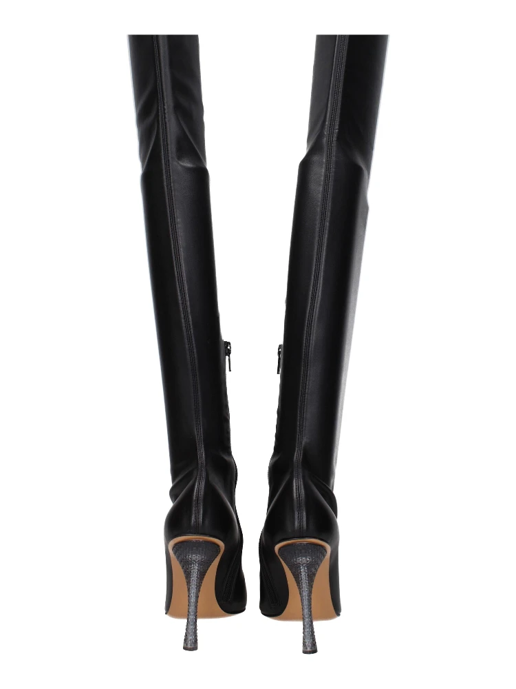 Black Leather Over The Knee alternative