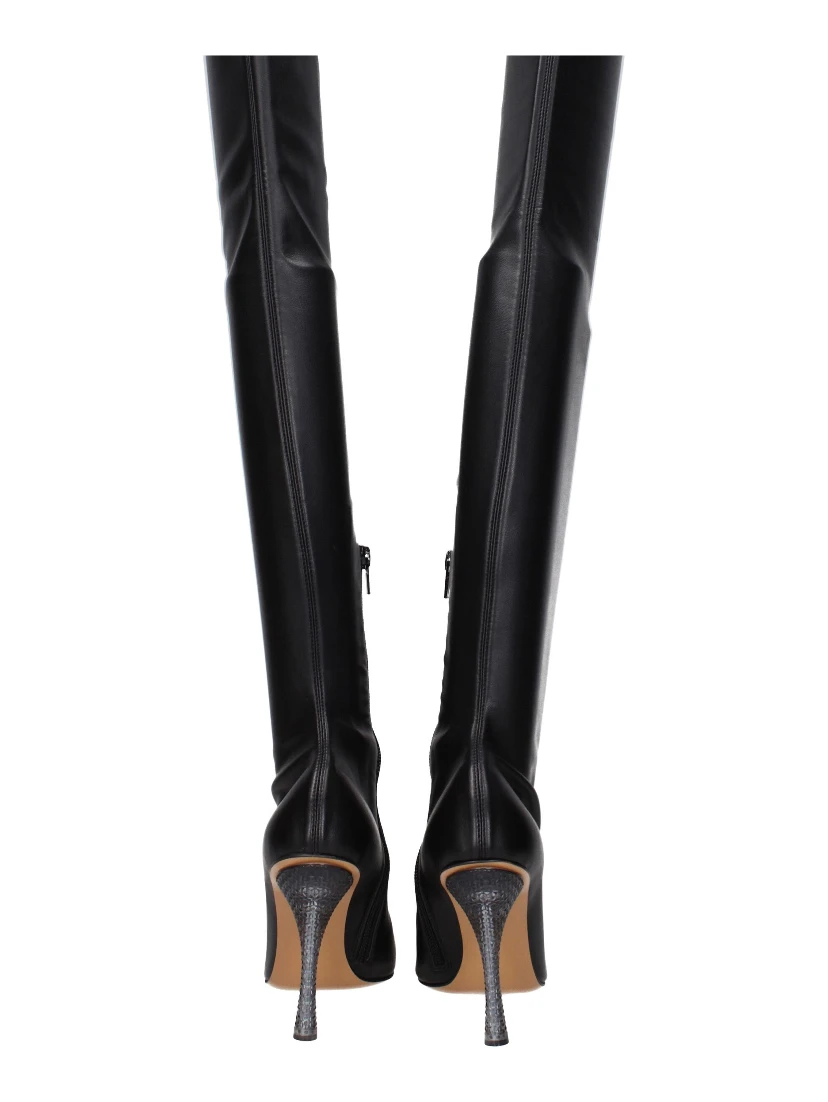 Black Leather Over The Knee