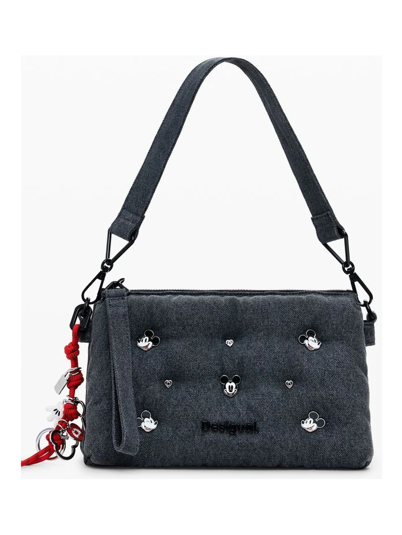 Gray Polyester Women Handbag