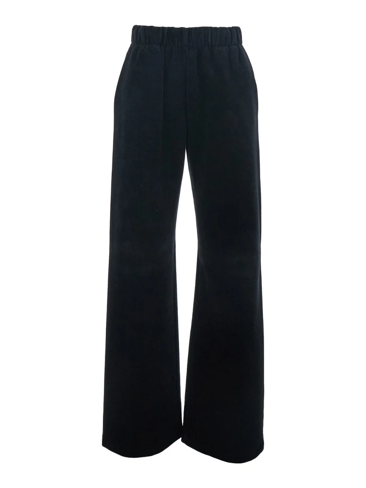 Black Jogger Pants with Elastic Waistband in Cotton Blend Man
