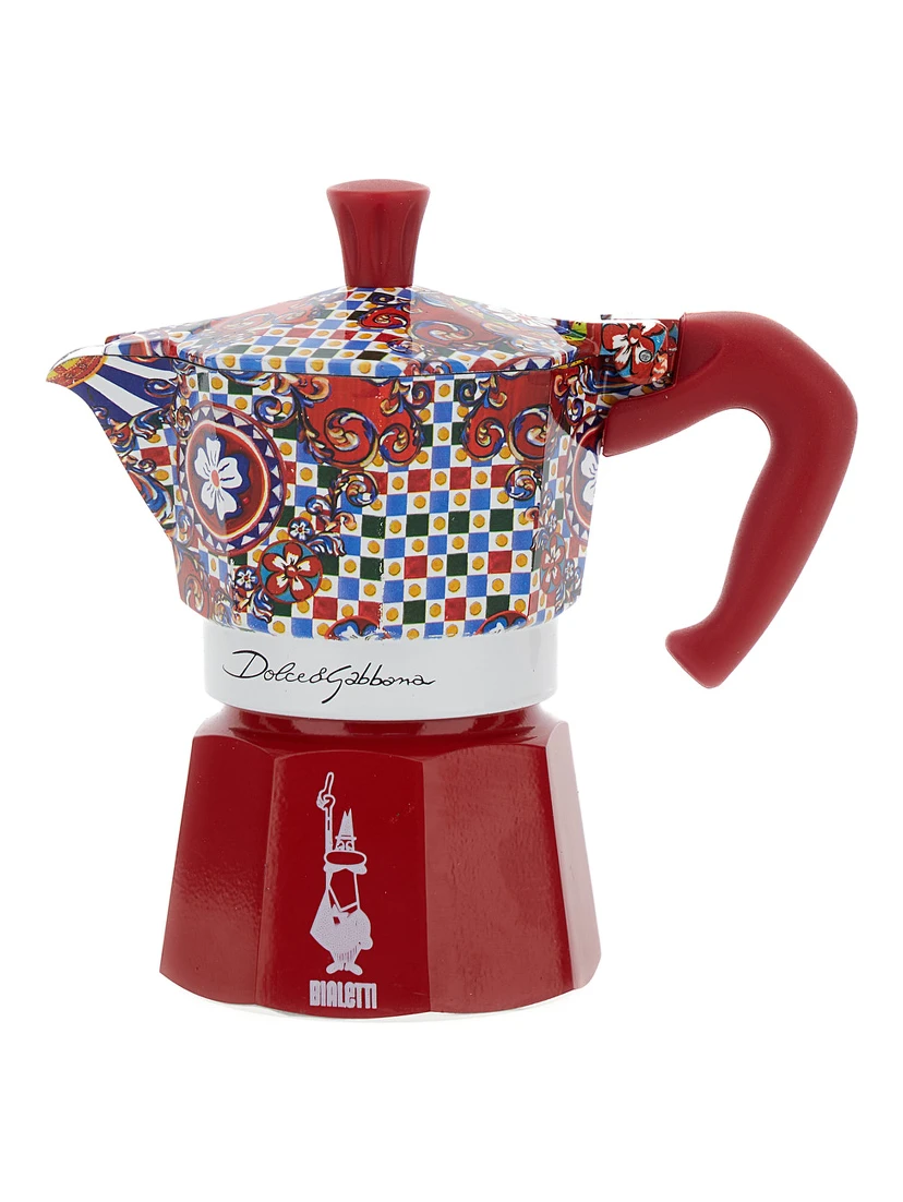 Express Medium BIALETTI Multicolor Moka مع تصميم Carretto Siciliano بمواد تقنية