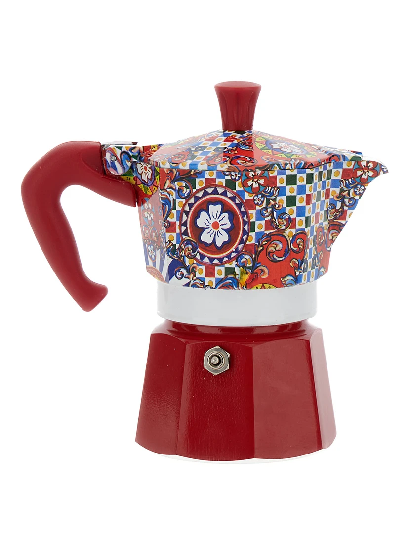 Express Medium BIALETTI Multicolor Moka مع تصميم Carretto Siciliano بمواد تقنية