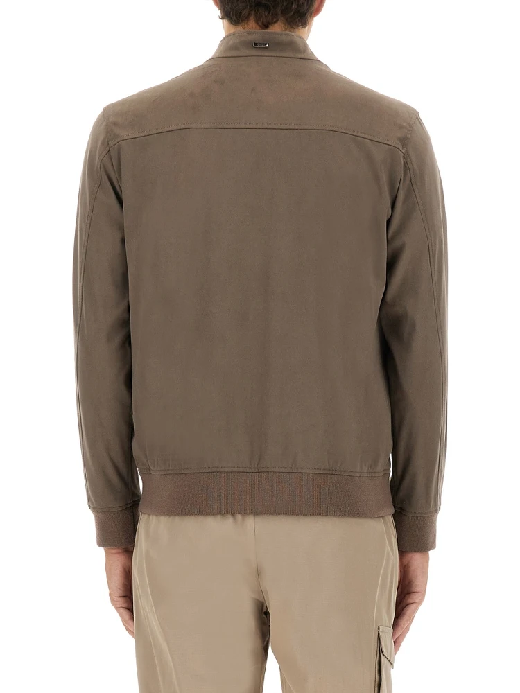 "RESORT" BOMBER JACKET IN SUEDE ALTERNATIVES alternative
