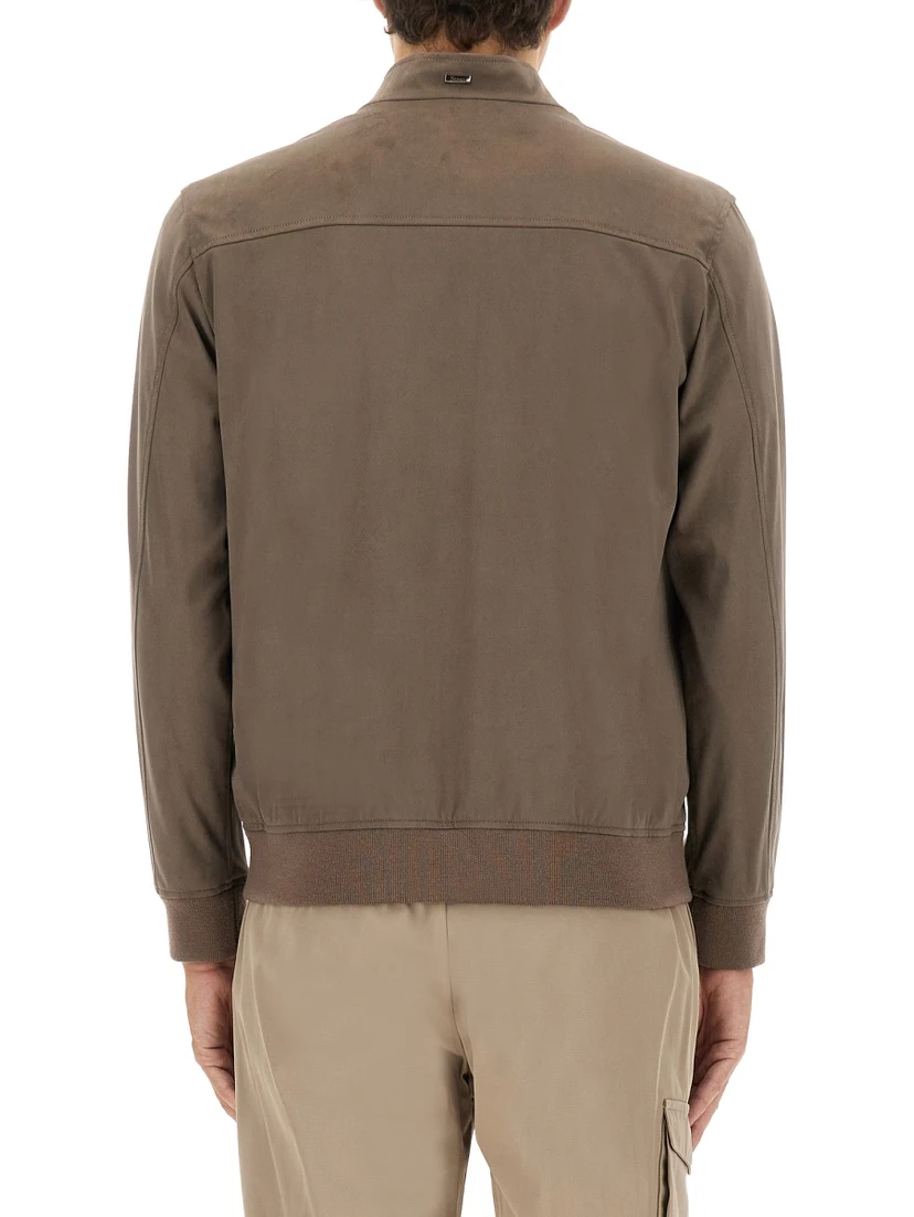 "RESORT" BOMBER JACKET IN SUEDE ALTERNATIVES