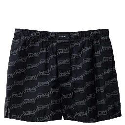 شورت برمودا أسود من القطن