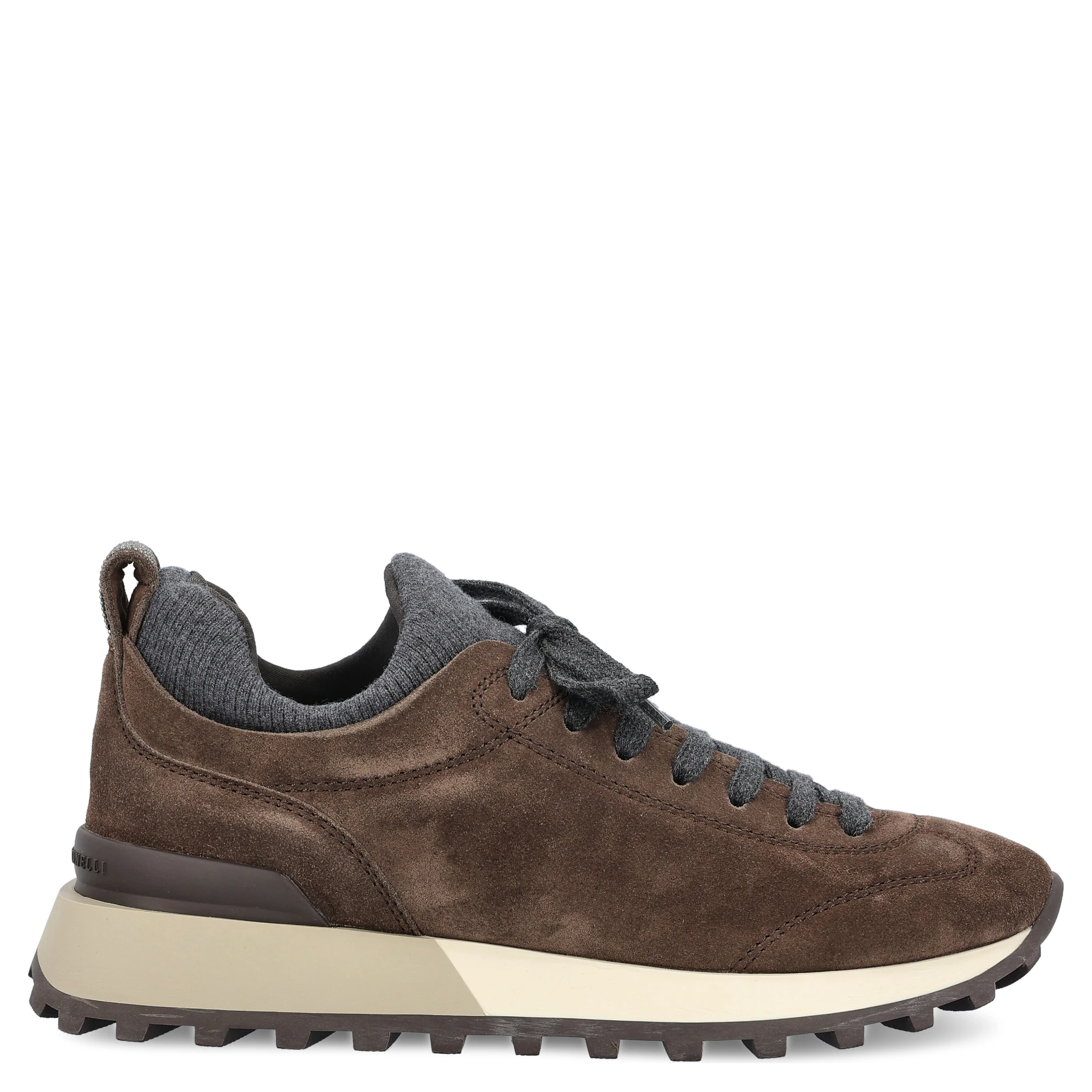 Suede lace-up sneakers
