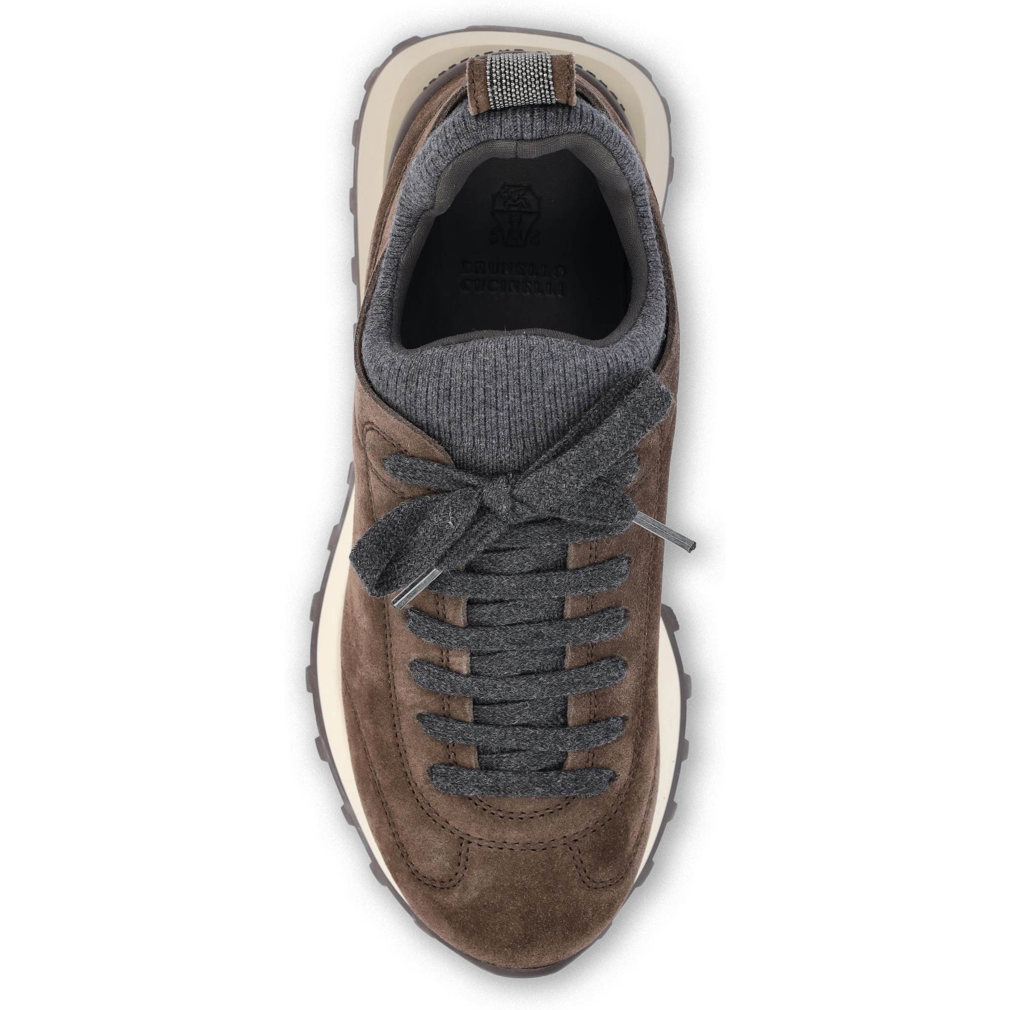 Suede lace-up sneakers