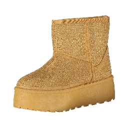 Brown Polyester Women Boot