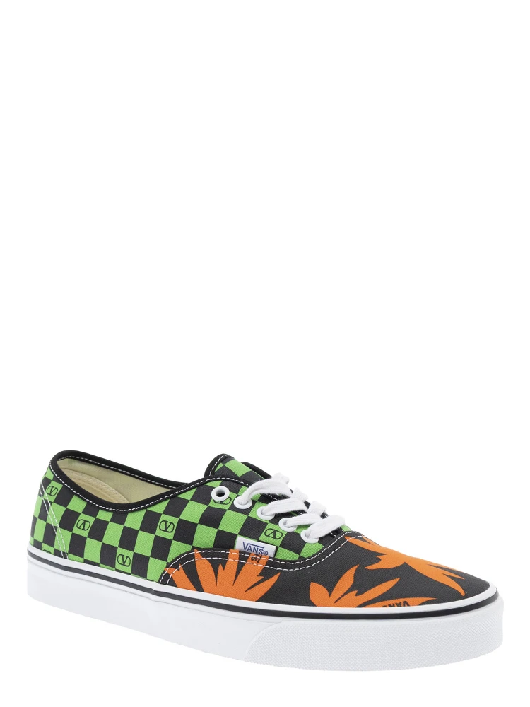 Valentino x Vans Multicolor Low Top Sneakers with All-Over Check Motif and All-Over VLogo Detail in Cotton Man alternative