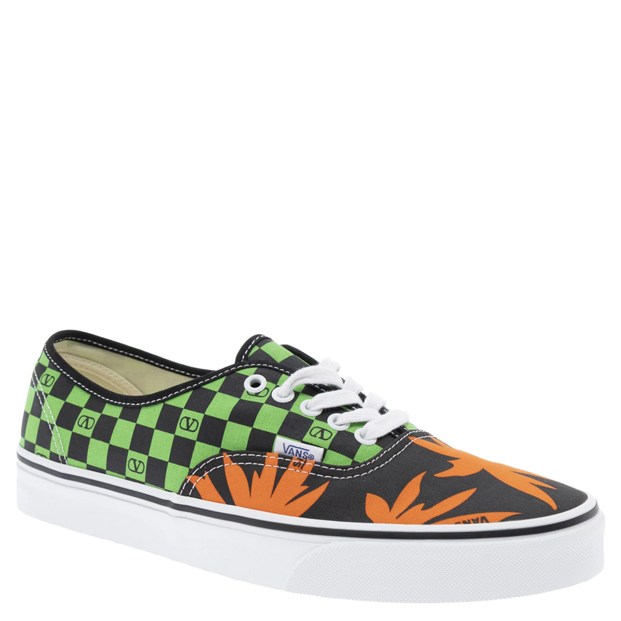 Valentino x Vans Multicolor Low Top Sneakers with All-Over Check Motif and All-Over VLogo Detail in Cotton Man