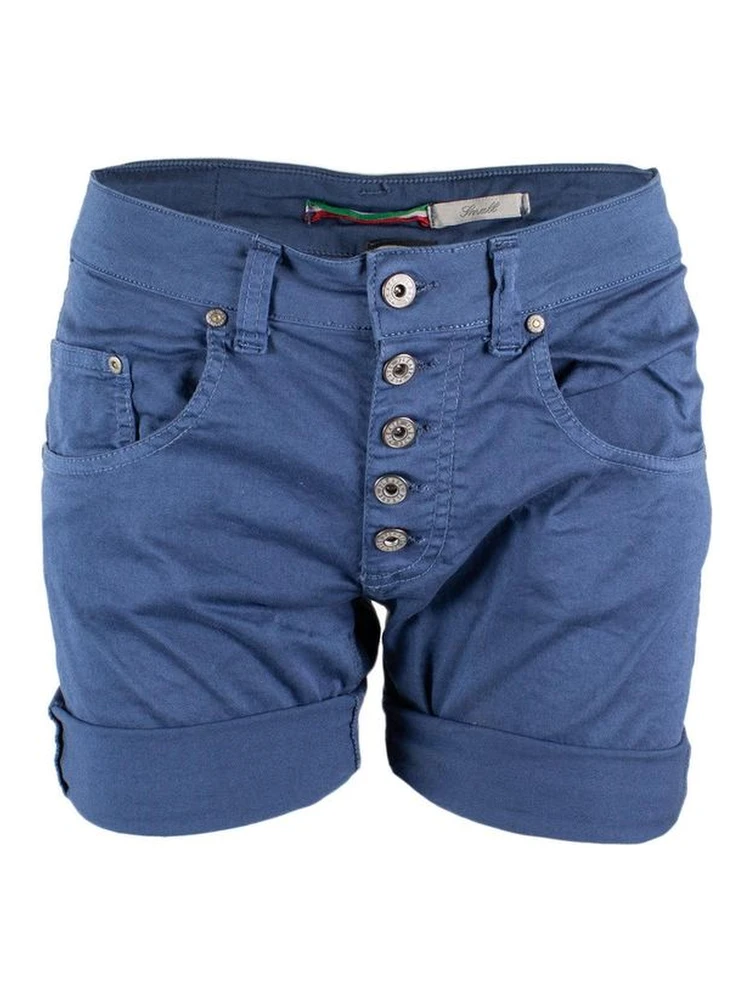 Blue Cotton Shorts