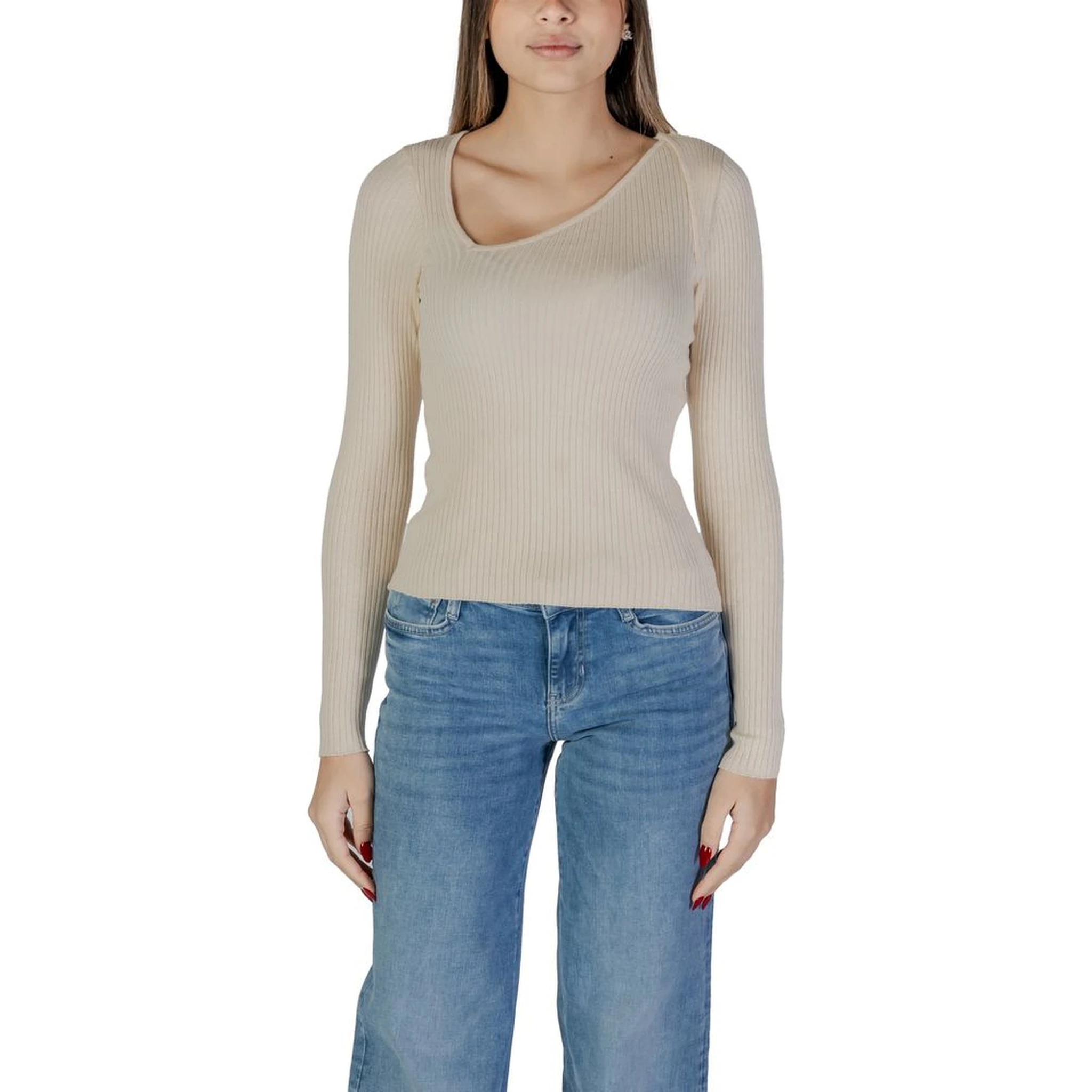 Cream Viscose Sweatshirt