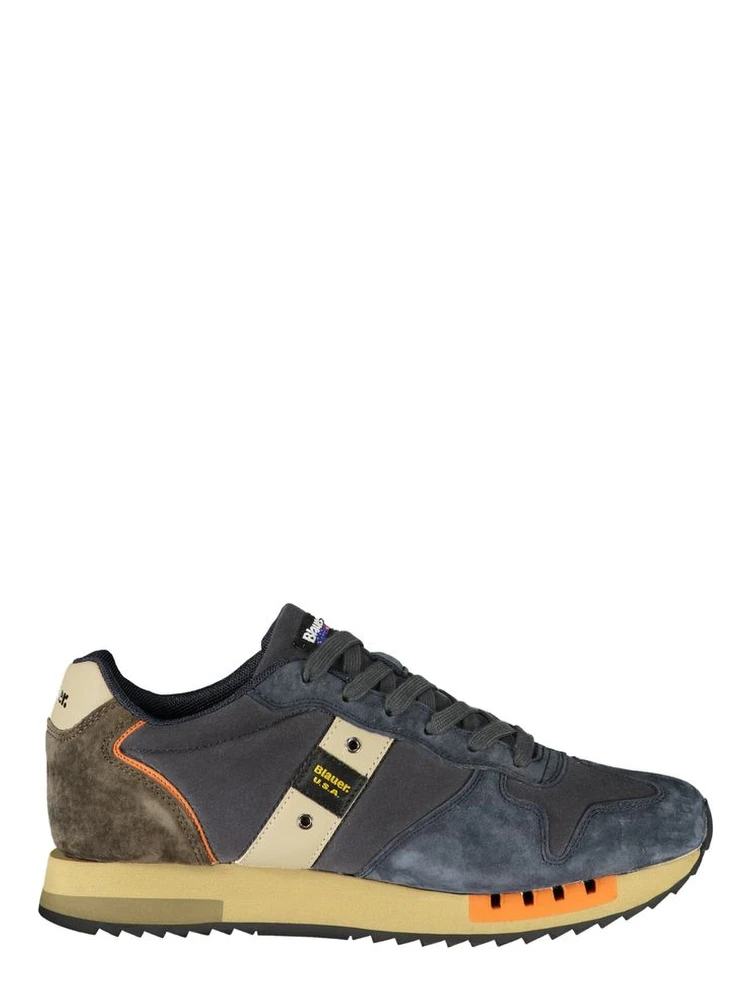 Blue Polyester Sneaker