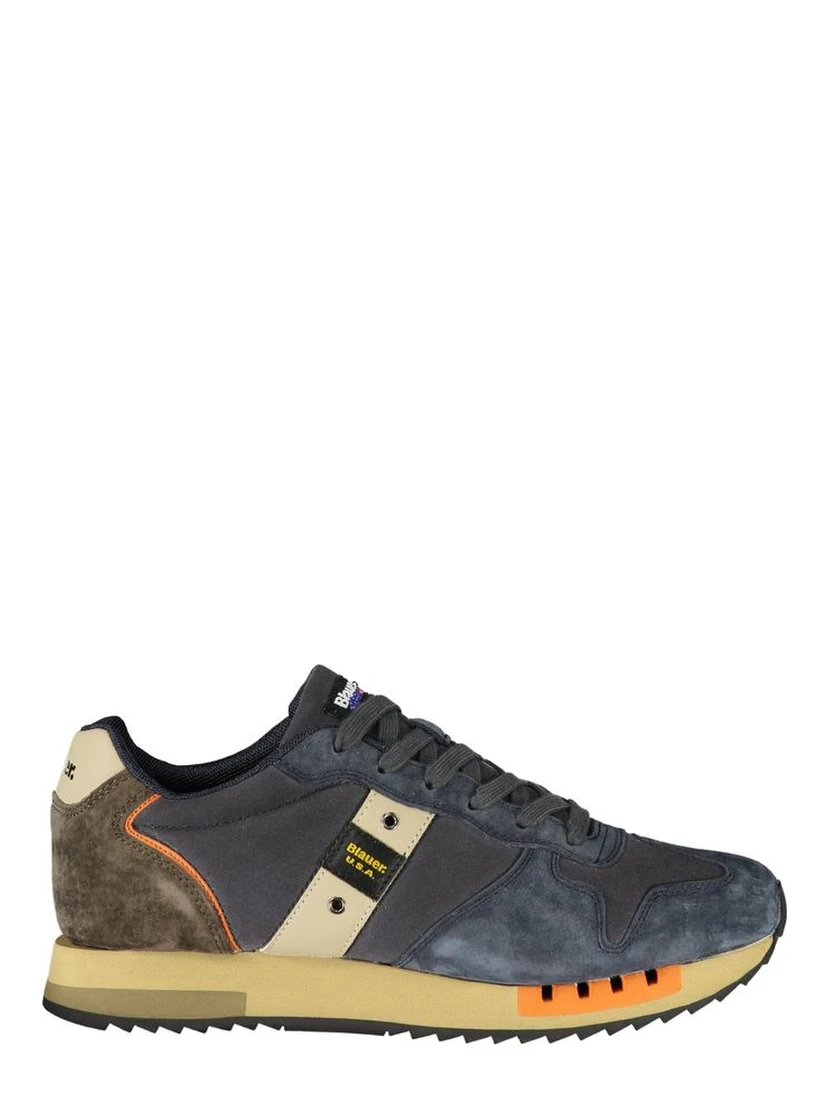 Blue Polyester Sneaker